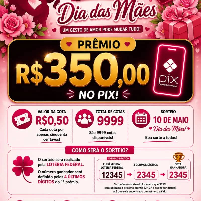 Imagem da campanha 💐 RIFA DIAS DAS MÃES 💐