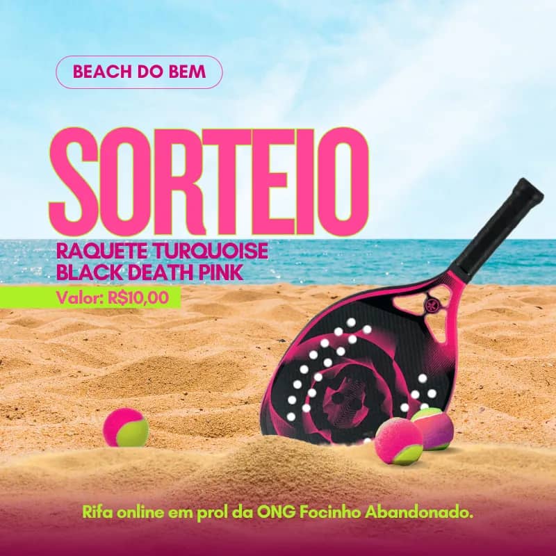 Imagem da campanha 1º Beach do Bem em prol da ONG Focinho Abandonado