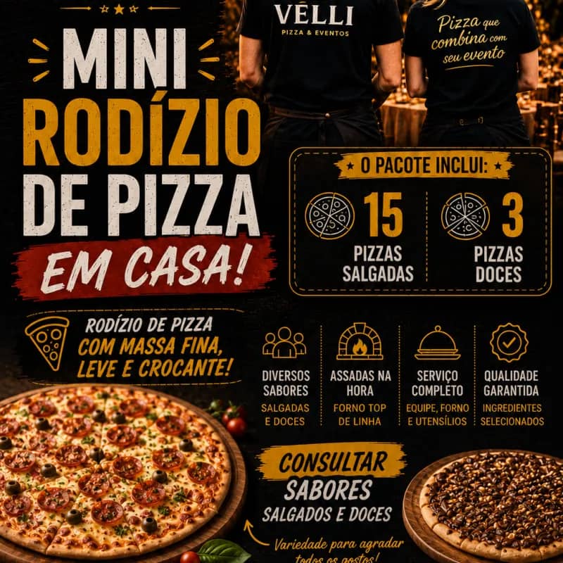 Imagem da campanha Mini Rodízio de Pizza em casa
