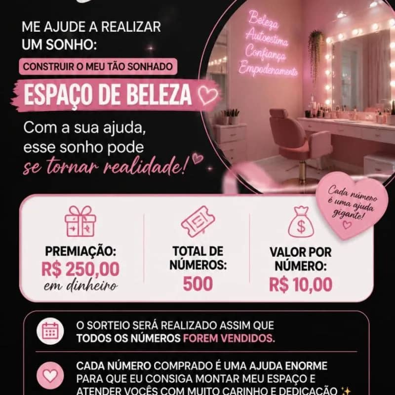 Imagem da campanha Contrução do Meu Espaço de Beleza
