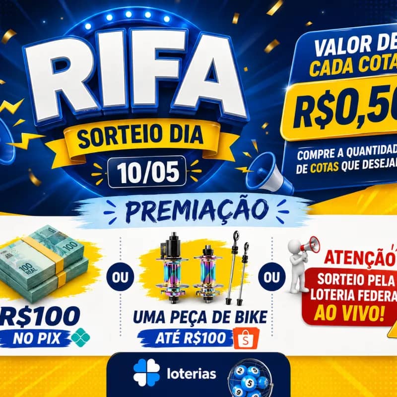 Imagem da campanha Rifa bikepromobr