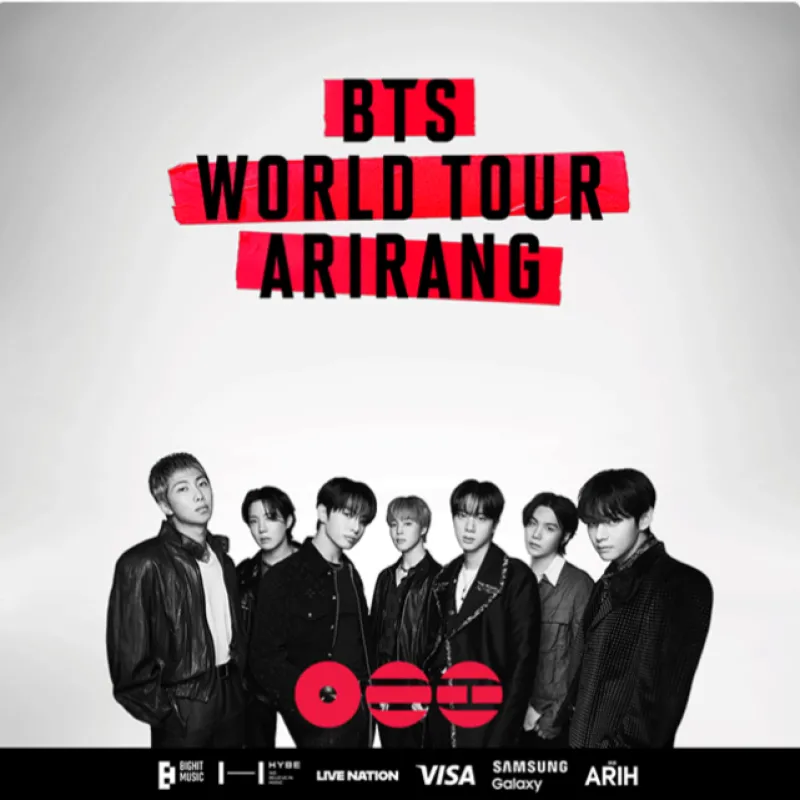 Imagem da campanha Sorteio Show BTS 2026