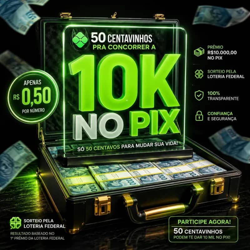 Imagem da campanha AÇÃO PREMIADA 10K NO PIX 🔥☘️