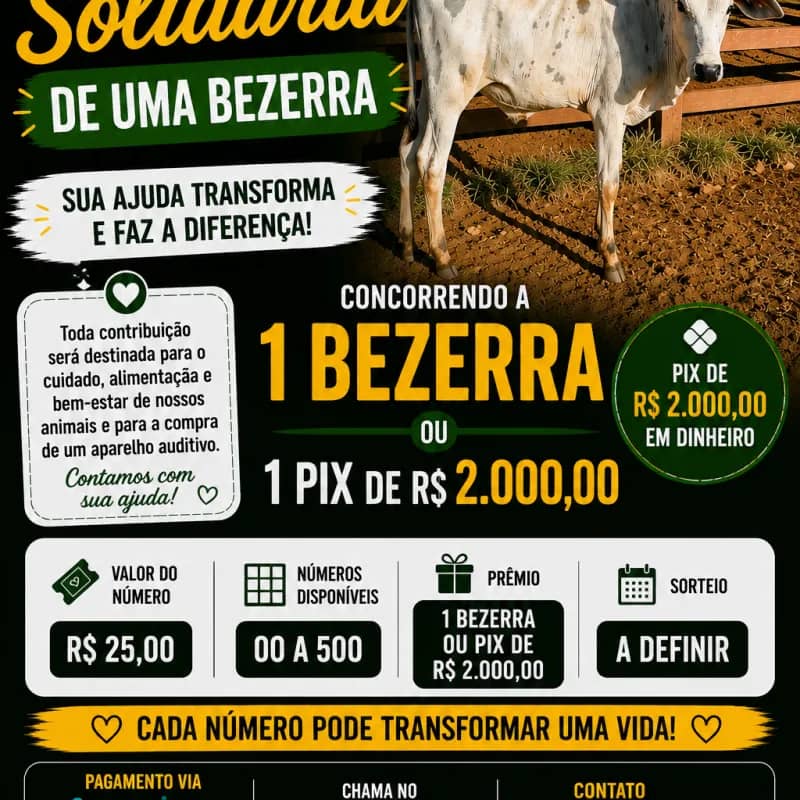 Imagem da campanha Rifa Solidária