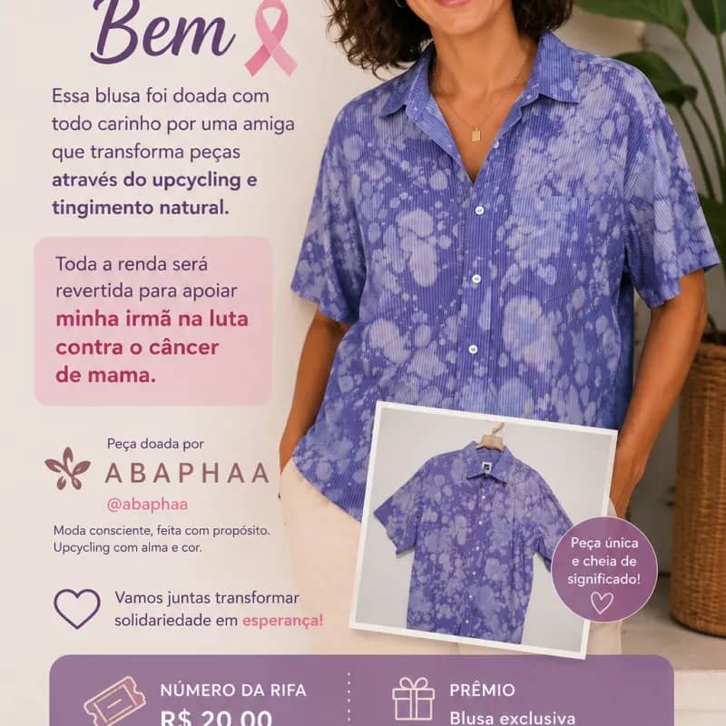 Imagem da campanha Ajude a Valéria a vencer o câncer de mama.