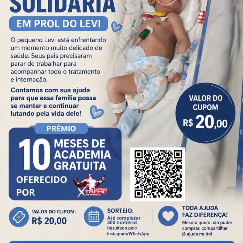 Imagem da campanha RIFA SOLIDÁRIA EM PROL DO LEVI