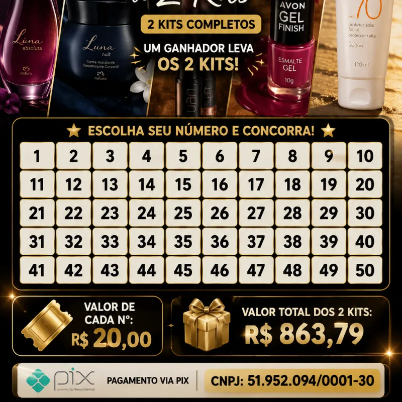 Imagem da campanha Rifa 2 Kits Natura&Avon