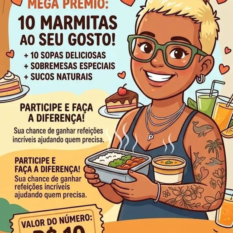 Imagem da campanha Rifa da Marmitas da Pri