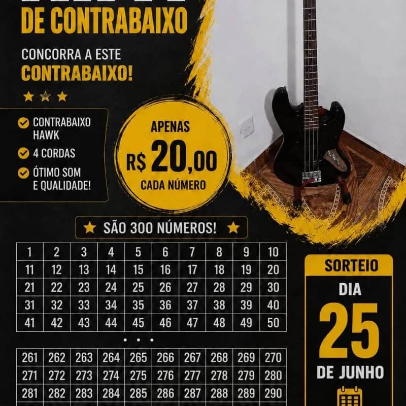 Imagem da campanha RIFA CONTRABAIXO HAWK
