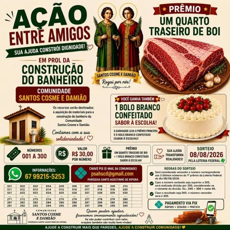 Imagem da campanha Ação entre Amigos - Santos Cosme e Damião