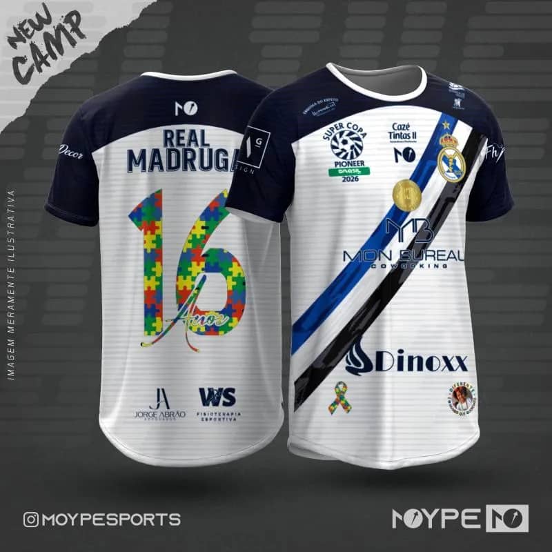 Imagem da campanha RIFA VALENDO UMA CAMISETA 16 ANOS REAL MADRUGA + BONÉ 2026 REAL MADRUGA..... EM PROL CAIXA DE SOM SEDE REAL MADRUGA
