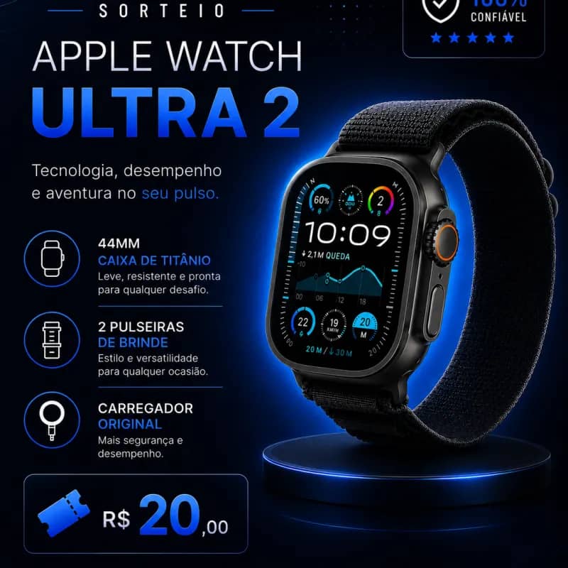 Imagem da campanha Sorteio Apple Watch Ultra 2
