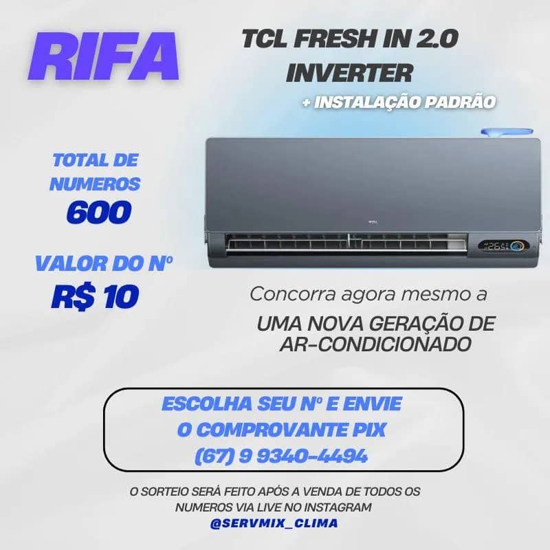 Imagem da campanha Ar-Condicionado TCL Fresh In + Instalação Padrão