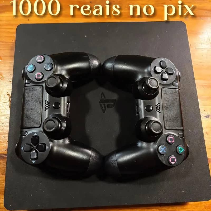 Imagem da campanha Ps4 slim 1T 2 controle ou 1000 reais no pix