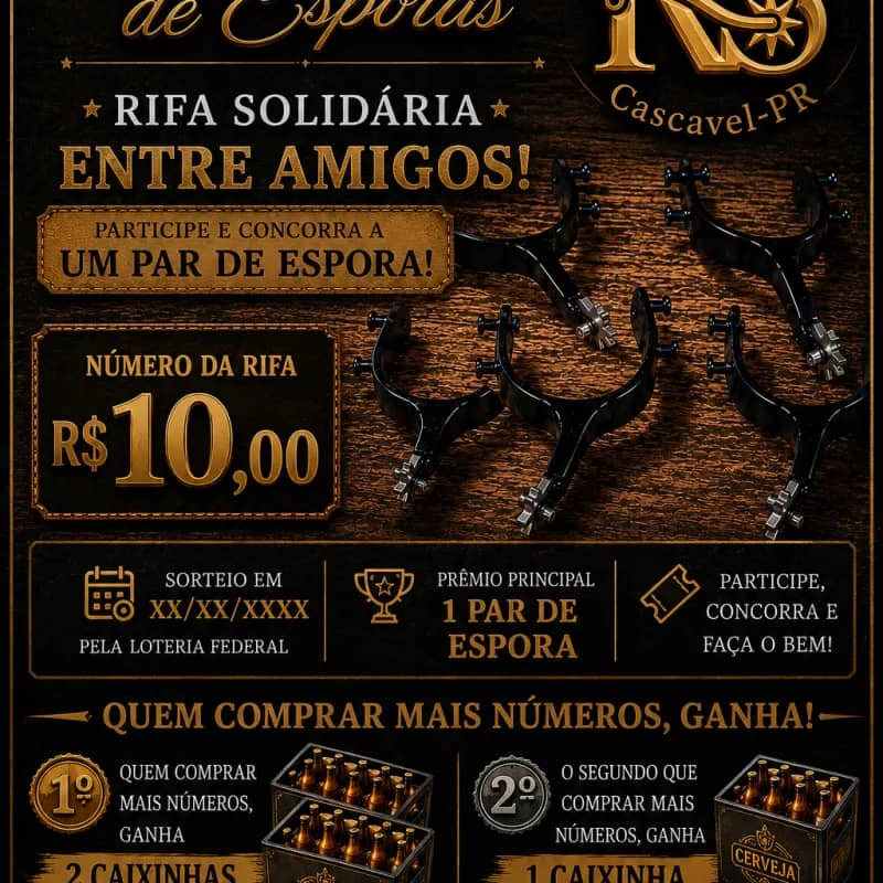 Imagem da campanha Rifa solidária entre amigos
