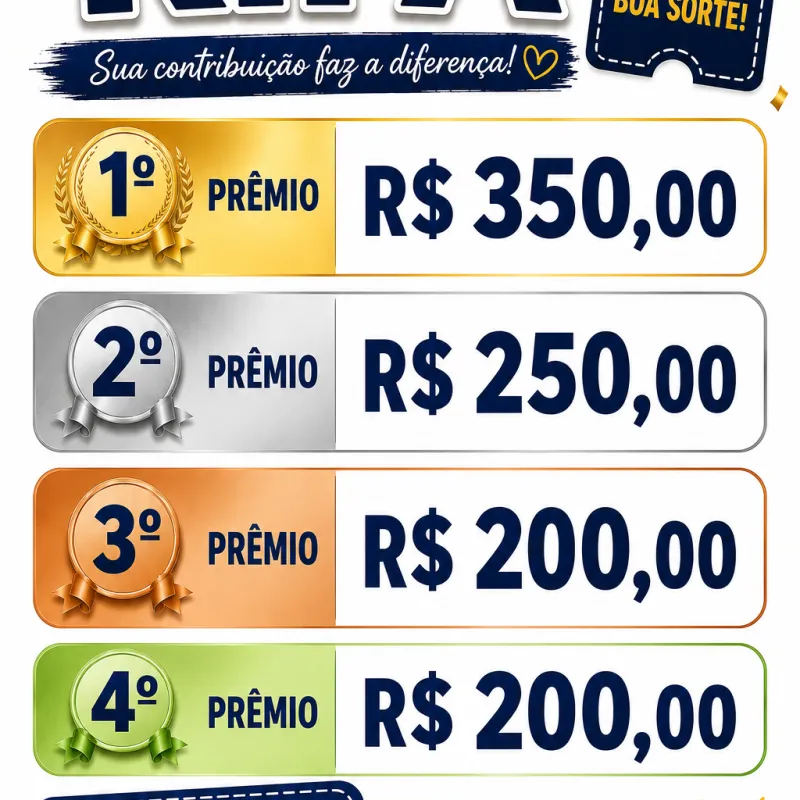 Imagem da campanha Rifa p/ reforma da igreja tabernáculo de Restauração