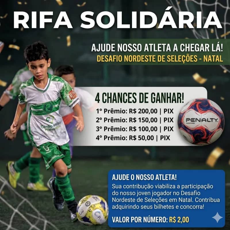 Imagem da campanha Rumo ao Desafio Nordeste: Ajude nosso atleta! 🏆