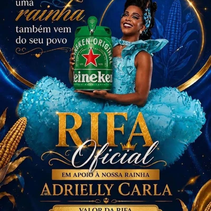 Imagem da campanha A força de uma Rainha, também vem do povo... Simbora família JT.