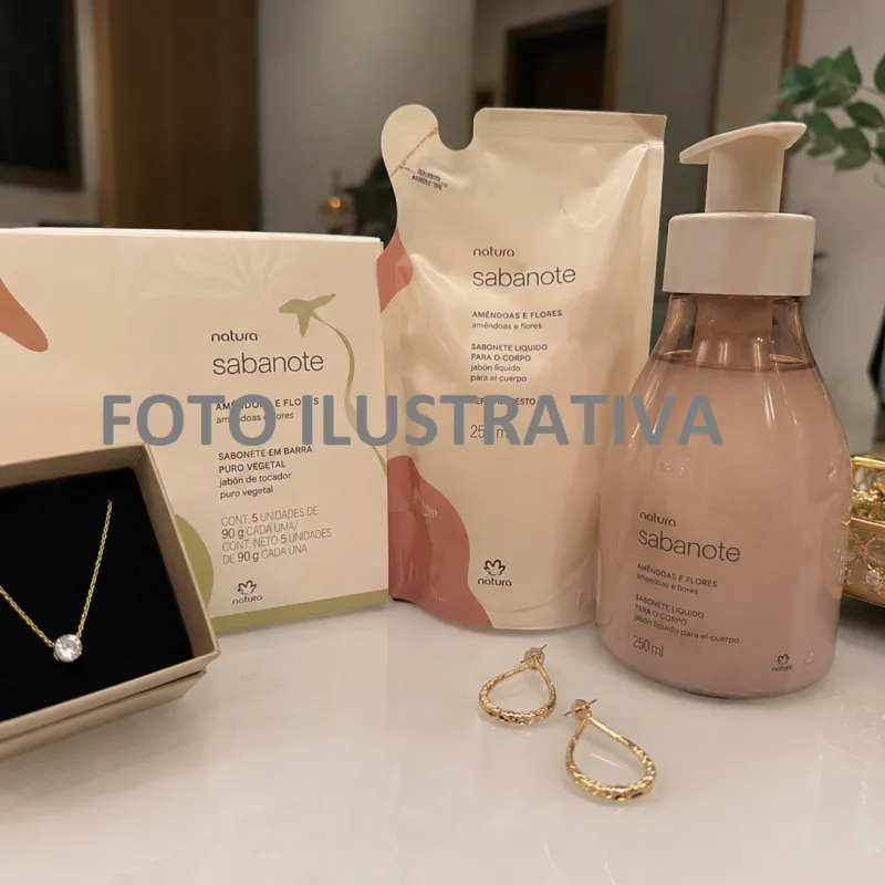 Imagem da campanha Rifa Semijoia + Sabonete natura + Refil Creme natura