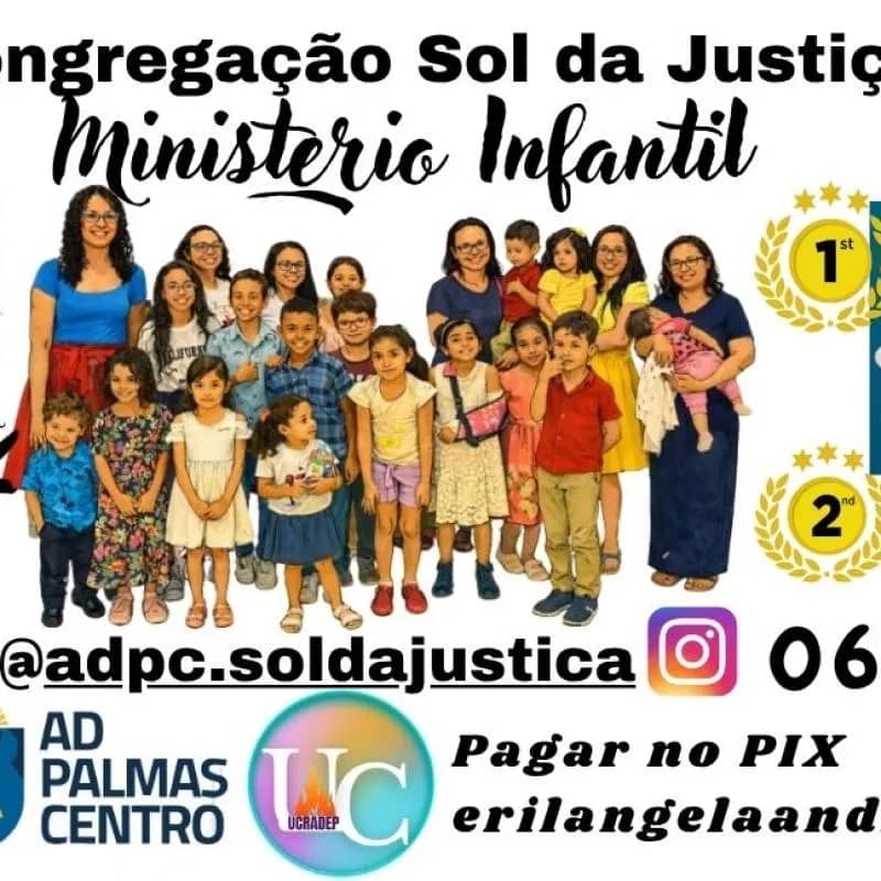 Imagem da campanha Ministério Infantil- Congregação Sol da Justiça