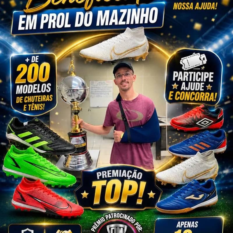 Imagem da campanha Rifa em Prol do Mazinho