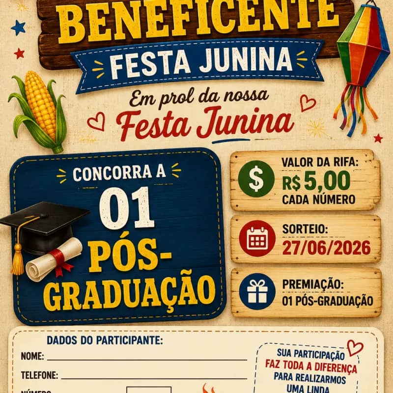 Imagem da campanha Em prol da nossa festa junina
