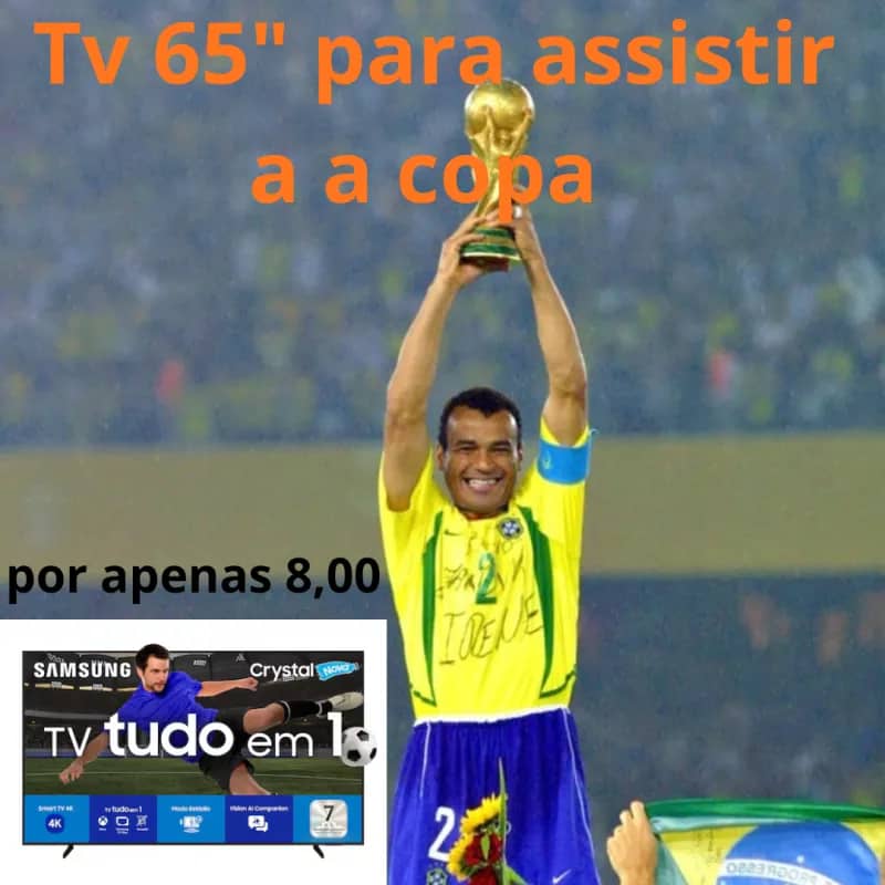 Imagem da campanha TV 65" Para Assistir os JOgos do Brasil