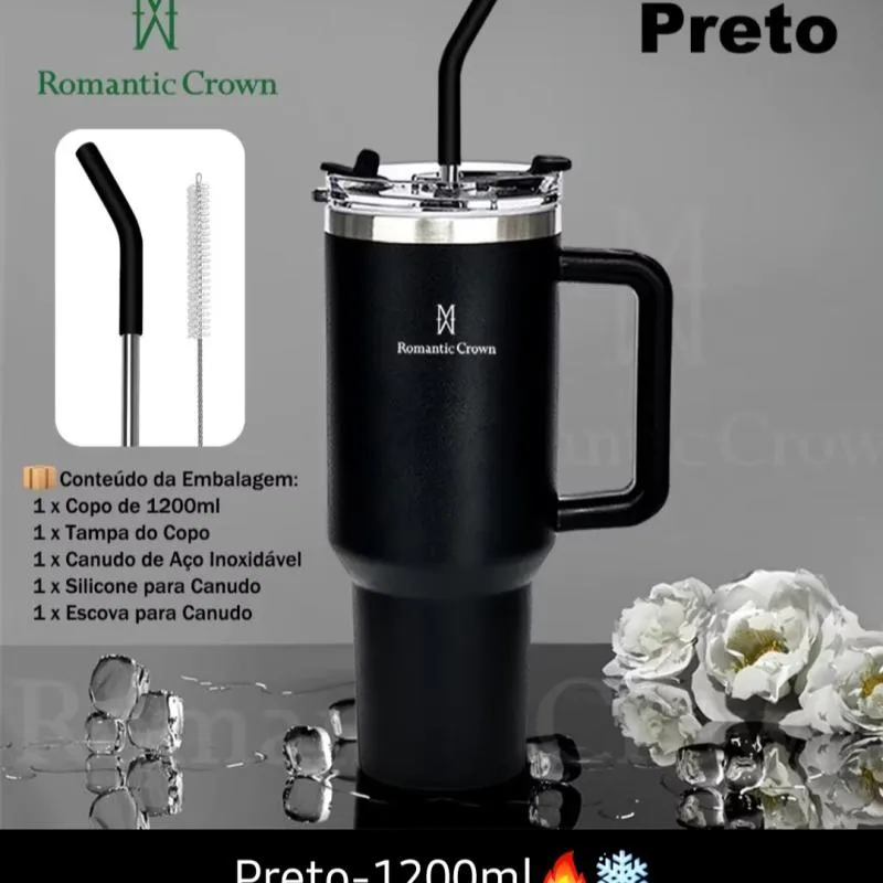 Imagem da campanha Garrafa térmica, na cor preta, 1200ml