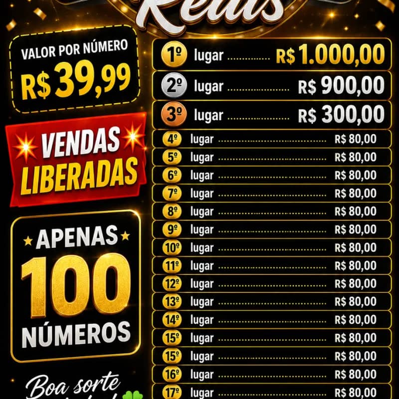Imagem da campanha Show de prêmios reais