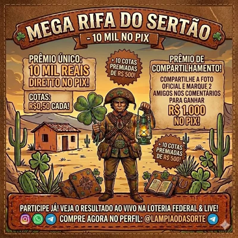 Imagem da campanha 🚀 TRANSFORME R$ 0,50 EM R$ 10.000,00 NO PIX! 🚀