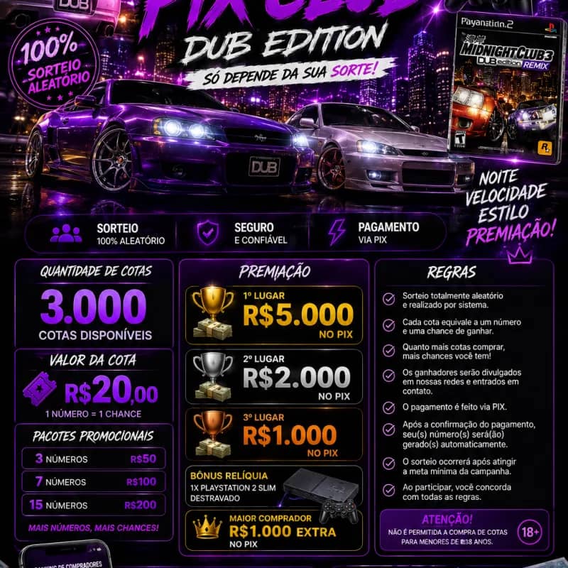 Imagem da campanha MIDNIGHT PIX CLUB — DUB EDITION