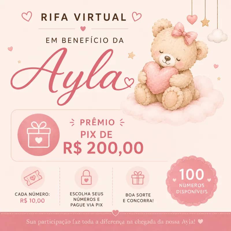 Imagem da campanha Rifa Virtual Ayla