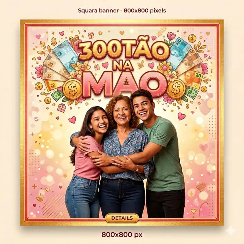 Imagem da campanha 300tão na mão