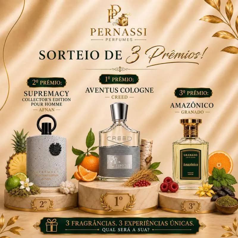 Imagem da campanha SUPER SORTEIO - Aventus Cologne + Supremacy Collector's + Amazônico