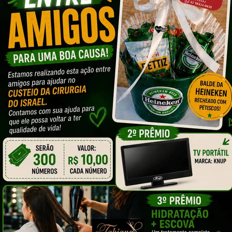 Imagem da campanha Ação entre amigos: Juntos pela Cirurgia do Israel
