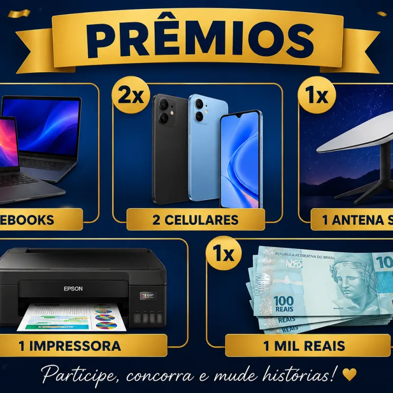 Imagem da campanha Grande ação de arrecadação Premiada