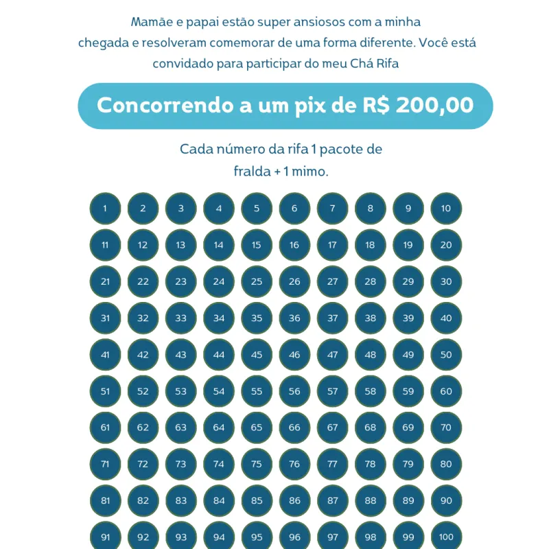 Imagem da campanha Chá Rifa do Samuel 🤰🩵