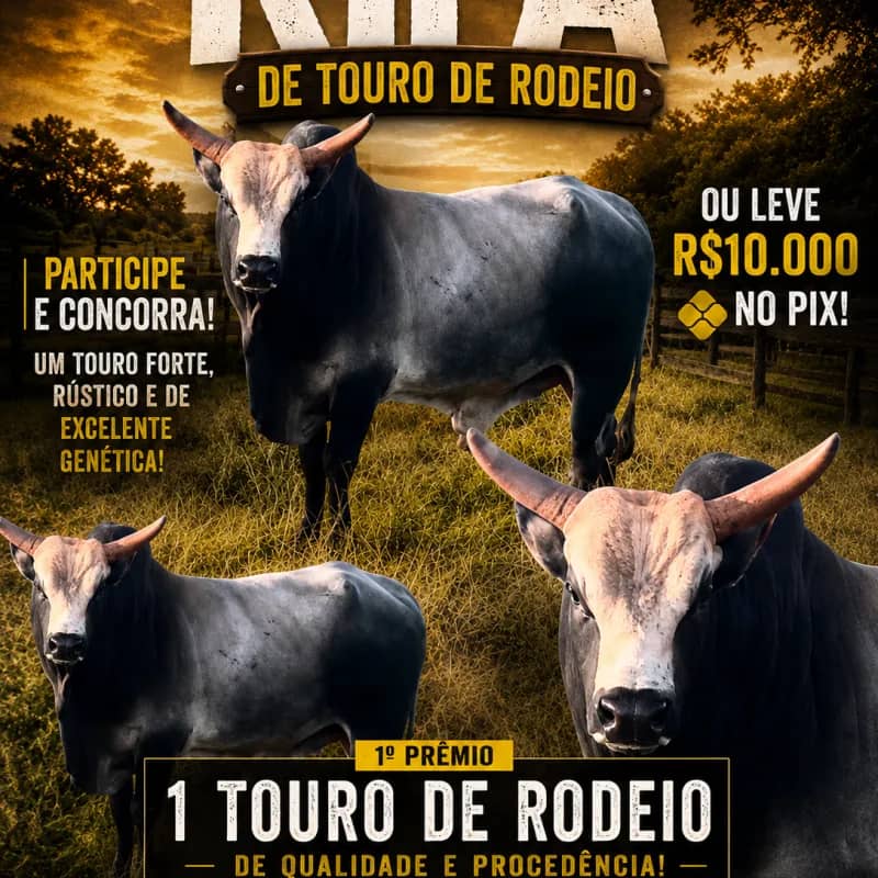 Imagem da campanha Rifa touro de rodeio
