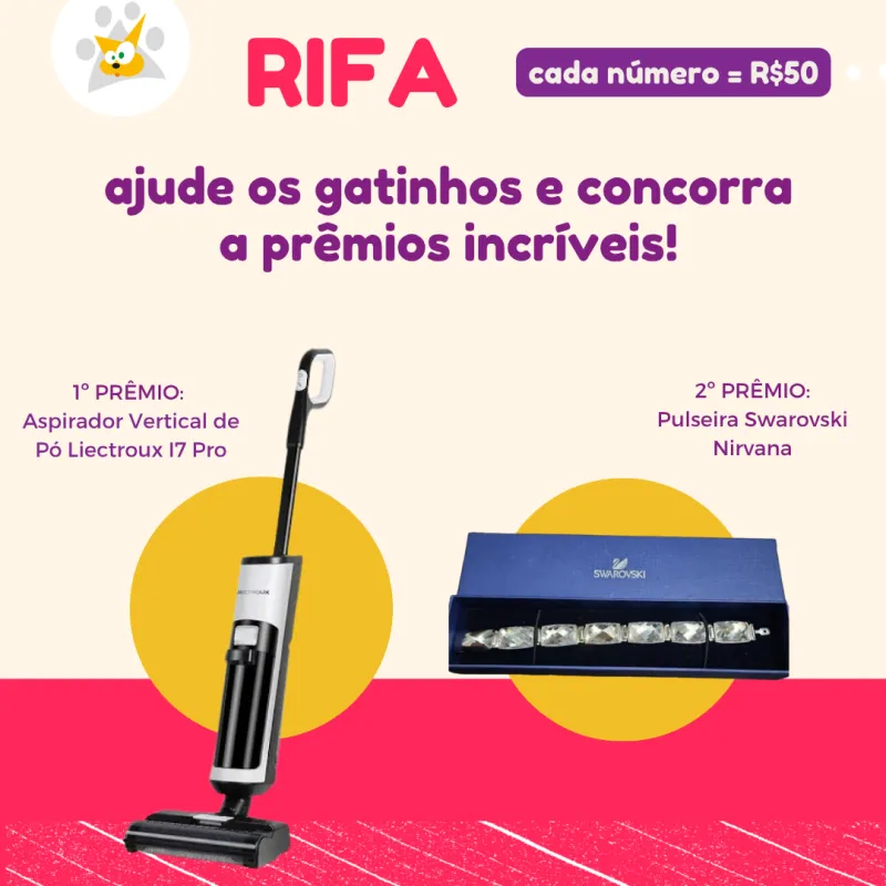 Imagem da campanha Rifa para ajudar os gatinhos - AUG