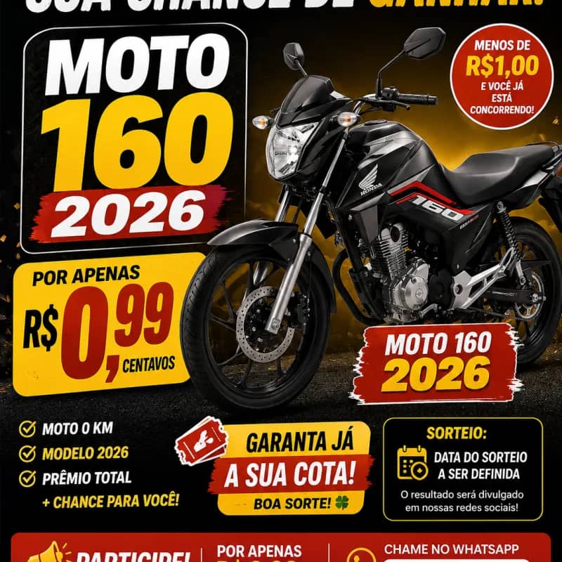 Imagem da campanha 💎 RIFA DE UM MOTO 160 0KM