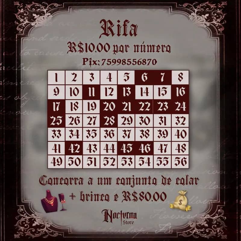 Imagem da campanha Rifa Noctvrna Store