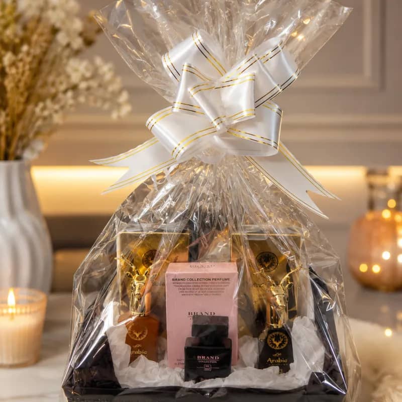 Imagem da campanha Rifa Cesta Com 3 Perfumes Miniaturas