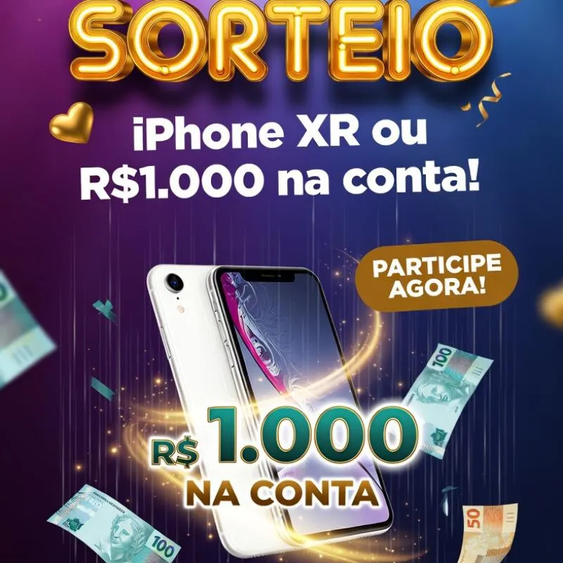 Imagem da campanha IPHONE XR OU 1K NA CONTA