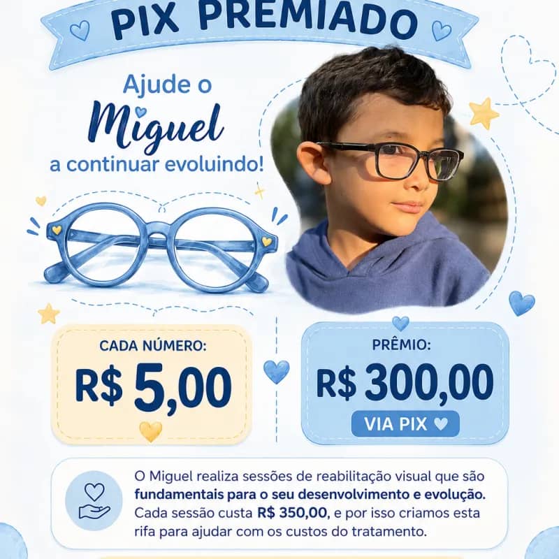 Imagem da campanha 🌟 Pela Evolução Visual do Miguelzinho