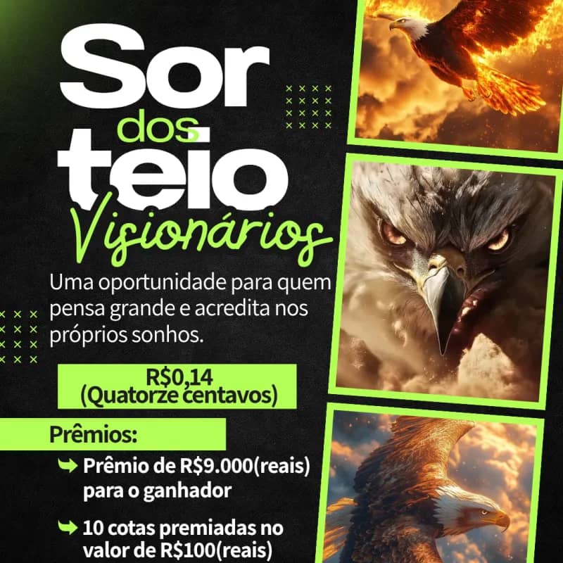 Imagem da campanha Sorteio dos visionários