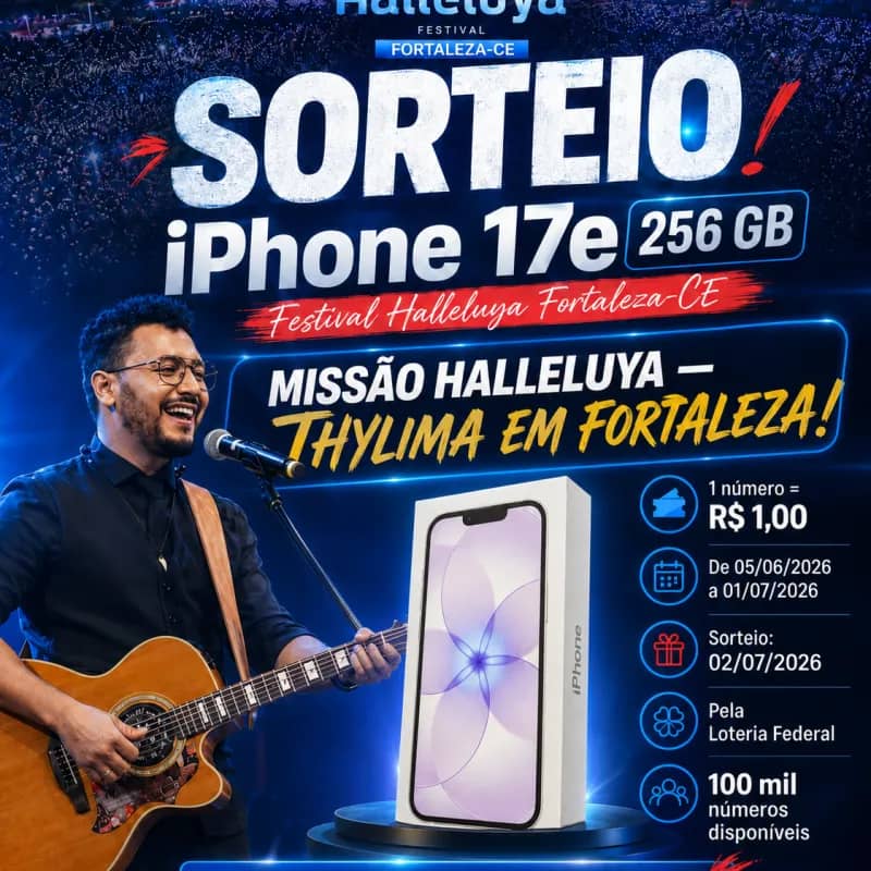 Imagem da campanha Missão Halleluya — ThyLima em Fortaleza!