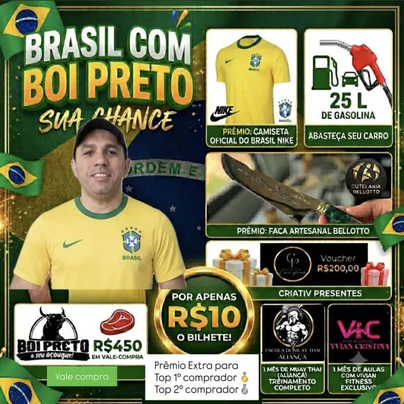 Imagem da campanha BRASIL COM BOI PRETO