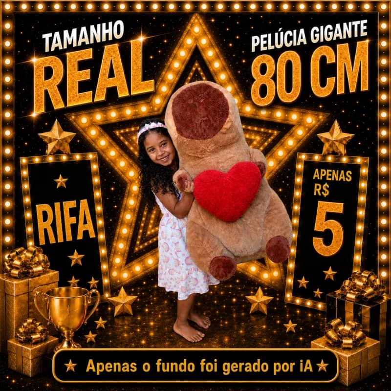 Imagem da campanha Rifa Pelúcia CAPIVARA GIGANTE