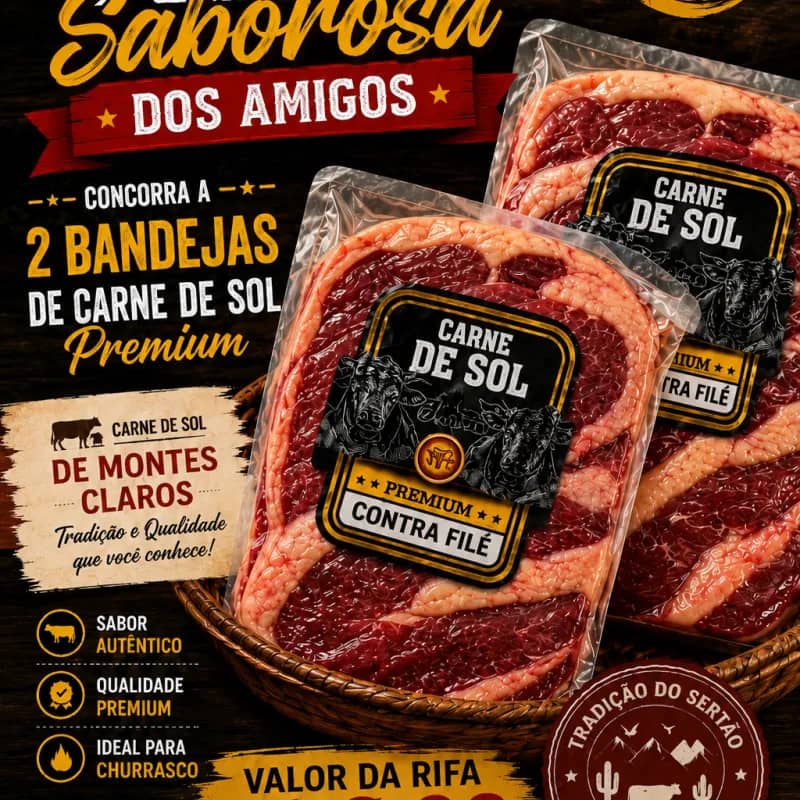 Imagem da campanha Rifa saborosa dos amigos carne de sol premium de montes claros