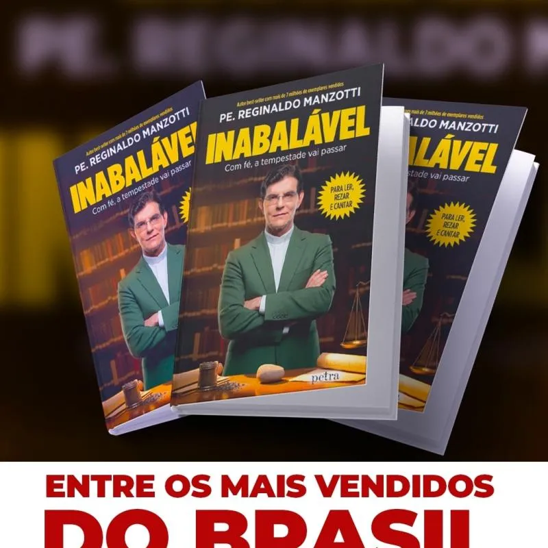 Imagem da campanha Livro Inabalável em prol da Obra Evangelizar